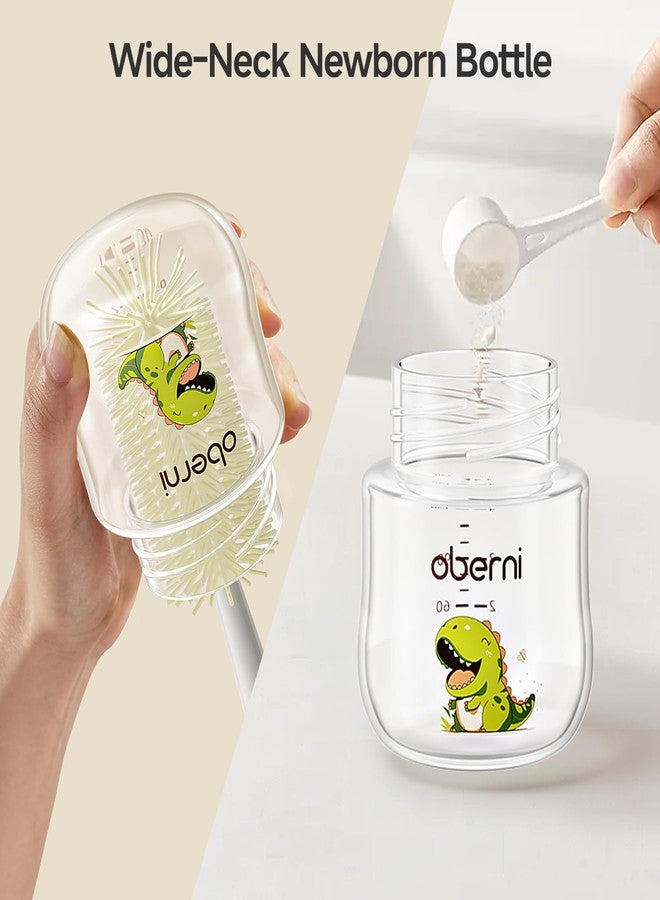 Oberni Baby Bottles with Size S Slow Flow Breast-Like Soft Teat for 0M+, Newborn Feeding Bottle 120ML/Blue/Pack of 1 - Image 3